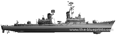 Эсминец USS DDG-20 Goldsborough (Destroyer) - чертежи, габариты, рисунки