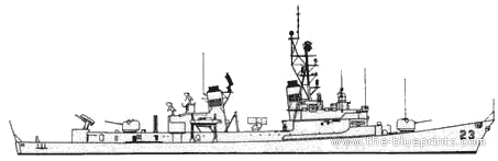 Эсминец USS DDG-23 Richard E. Byrd (Destroyer) - чертежи, габариты, рисунки