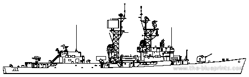 Корабль USS DDG-31 Decatur (Destroyer) - чертежи, габариты, рисунки