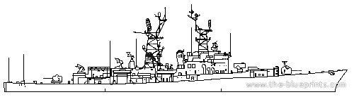 Корабль USS DDG-35 Mitscher (Destroyer) - чертежи, габариты, рисунки