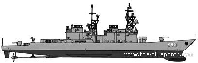 USS DDG-963 Spruance (Destroyer) - drawings, dimensions, figures