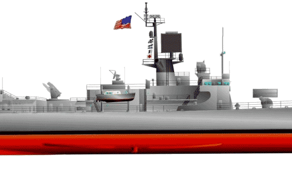 Эсминец USS DEG-6 Julius A. Furer (Destroyer Escort) - чертежи, габариты, рисунки