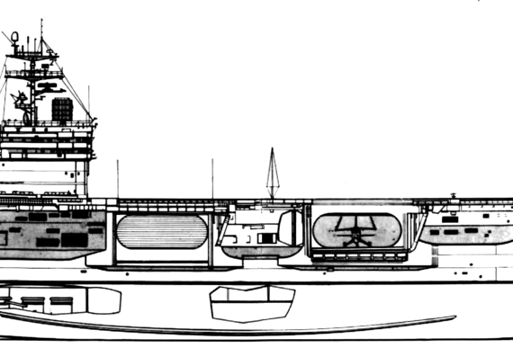 Корабль USS Enterprise - чертежи, габариты, рисунки