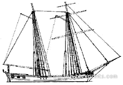 Корабль USS Enterprise (Schooner) (1776) - чертежи, габариты, рисунки