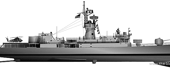 Корабль USS FF-1073 Robert E. Perry (Frigate) - чертежи, габариты, рисунки