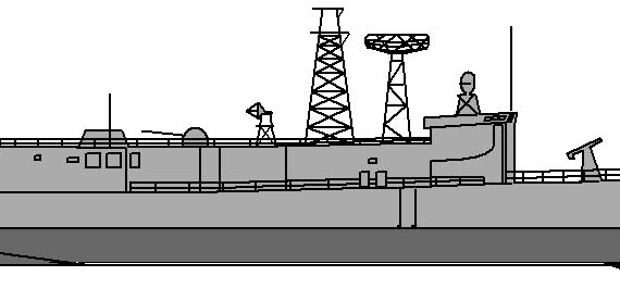 Корабль USS FFG-33 Jarrett (Frigate) - чертежи, габариты, рисунки