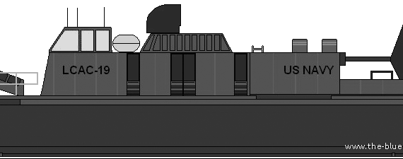 Корабль USS LCAC-19 - чертежи, габариты, рисунки