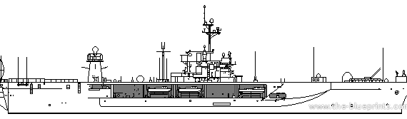 Корабль USS LCC-19 Blue Ridge - чертежи, габариты, рисунки