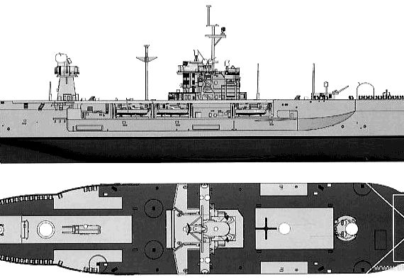 Корабль USS LCC-19 Blue Ridge (2004) - чертежи, габариты, рисунки