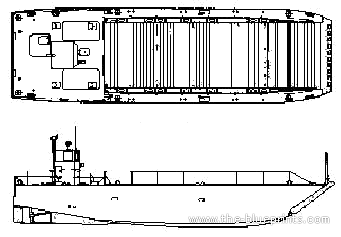 Корабль USS LCM-8 Landing Craft - чертежи, габариты, рисунки