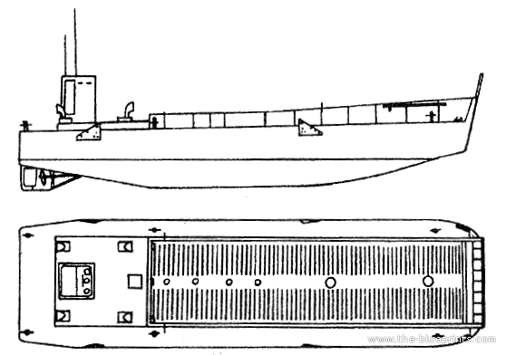 Корабль USS LCM Mk.3 (Landing Craft) - чертежи, габариты, рисунки