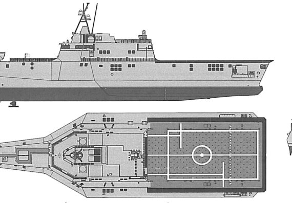 Корабль USS LCS-2 Independence - чертежи, габариты, рисунки