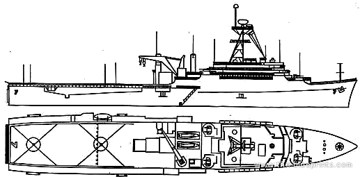 Ship USS LPD-4 Austin - drawings, dimensions, figures