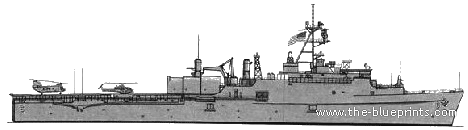 Корабль USS LPD-6 Duluth - чертежи, габариты, рисунки