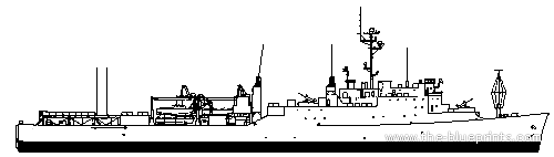 Корабль USS LSD-28 Thomaston - чертежи, габариты, рисунки