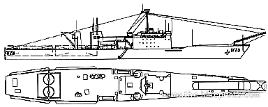 Корабль USS LST-1179 Newport - чертежи, габариты, рисунки