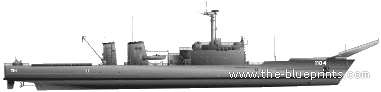 Корабль USS LST-1184 Frederick - чертежи, габариты, рисунки