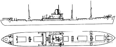 Корабль USS Liberty Ship - чертежи, габариты, рисунки