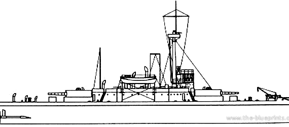 Корабль USS M-2 Amphitrite (Monitor) (1887) - чертежи, габариты, рисунки