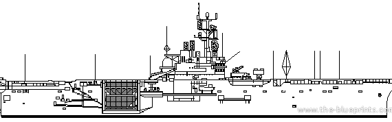 Корабль USS MCS-12 Inchon (LPH-12) - чертежи, габариты, рисунки