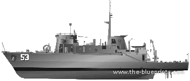 Корабль USS MHC-53 Pelican (Minesweeper) - чертежи, габариты, рисунки