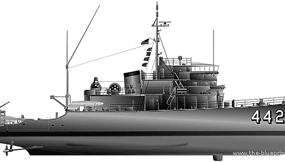 Корабль USS MSO-442 Fearless - чертежи, габариты, рисунки