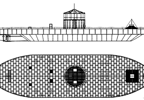 Ship USS Monitor (1862) - drawings, dimensions, pictures