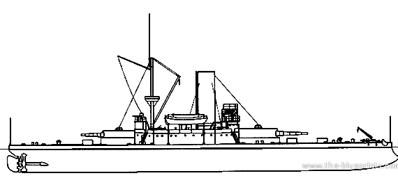 Корабль USS Monterey (Monitor) (1893) - чертежи, габариты, рисунки