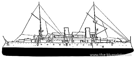 Ship USS Olympia (Protected Cruiser) (1899) - drawings, dimensions, pictures