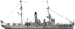 Корабль USS PG-19 Sacramento (Gunboat) - чертежи, габариты, рисунки