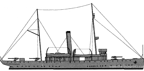 Корабль USS PG-19 Sacramento (Gunboat) (1940) - чертежи, габариты, рисунки