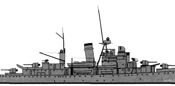 Корабль USS PG-50 Erie (Gunboat) (1941) - чертежи, габариты, рисунки