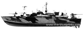 Корабль USS PT-596 (Torpedo Boat) - чертежи, габариты, рисунки