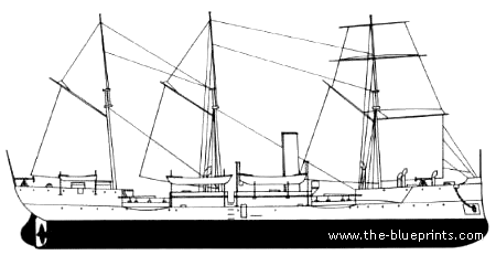Корабль USS Petrel (Gunboat) (1898) - чертежи, габариты, рисунки