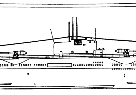 Подводная лодка USS SM-1 Argonaut 1928 {Submarine) - чертежи, габариты, рисунки
