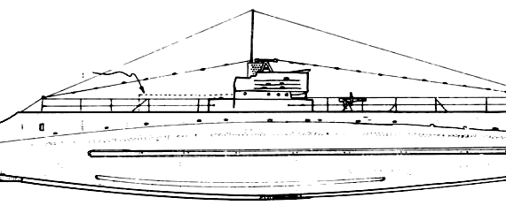 Submarine USS SS-105 S-1 (1920) - drawings, dimensions, figures