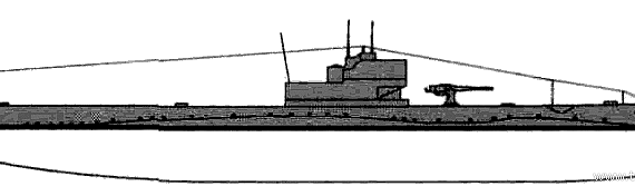 Подводная лодка USS SS-130 S-25 (1942) - чертежи, габариты, рисунки