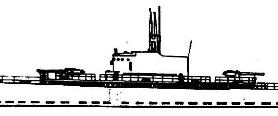 Подводная лодка USS SS-168 Nautilus 1930 (Submarine) - чертежи, габариты, рисунки