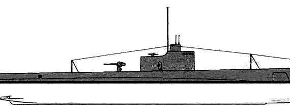 Подводная лодка USS SS-170 Cachalot (1940) - чертежи, габариты, рисунки