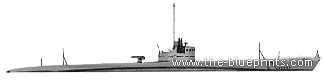 Submarine USS SS-171 Cuttlefish (1937) - drawings, dimensions, pictures