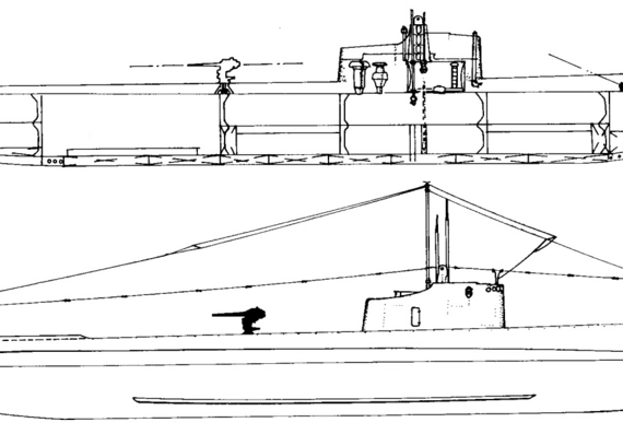 Подводная лодка USS SS-172 Porpoise (1942) - чертежи, габариты, рисунки