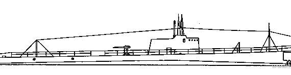 Submarine USS SS-175 Tarpon (1936) - drawings, dimensions, figures