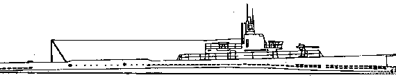 Подводная лодка USS SS-177 Pickerel (Perch class) (1942) - чертежи, габариты, рисунки
