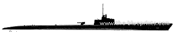 Подводная лодка USS SS-181 Pompano (1938) - чертежи, габариты, рисунки