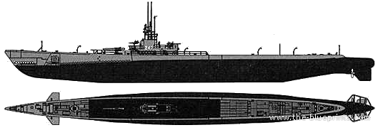 Корабль USS SS-247 Dace (Submarine) - чертежи, габариты, рисунки