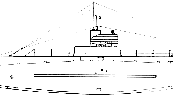 Submarine USS SS-28 Sea Wolf (1919) - drawings, dimensions, pictures