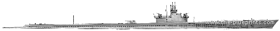 Submarine USS SS-417 Tench (1941) - drawings, dimensions, pictures