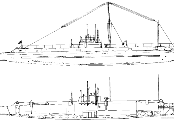 Подводная лодка USS SS-47 M-1 (1920) - чертежи, габариты, рисунки