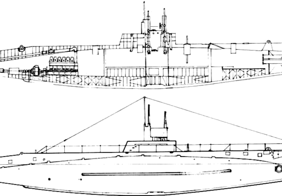 Submarine USS SS-51 L-11 (1920) - drawings, dimensions, figures