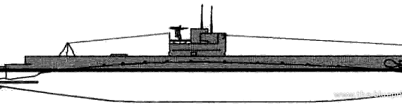 Подводная лодка USS SS-69 O-8 (1943) - чертежи, габариты, рисунки